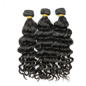 3 Bundles Brazilian Loose Wave Weave Human Hair Weft - Lavish Queen Collection